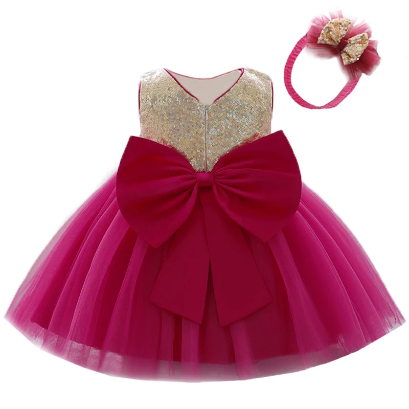 2023 Christmas Baby Dress For Girls Birthday Wedding Party Dresses 2PCS Toddler Clothes Sequins Tulle Girl Princess Vestidos