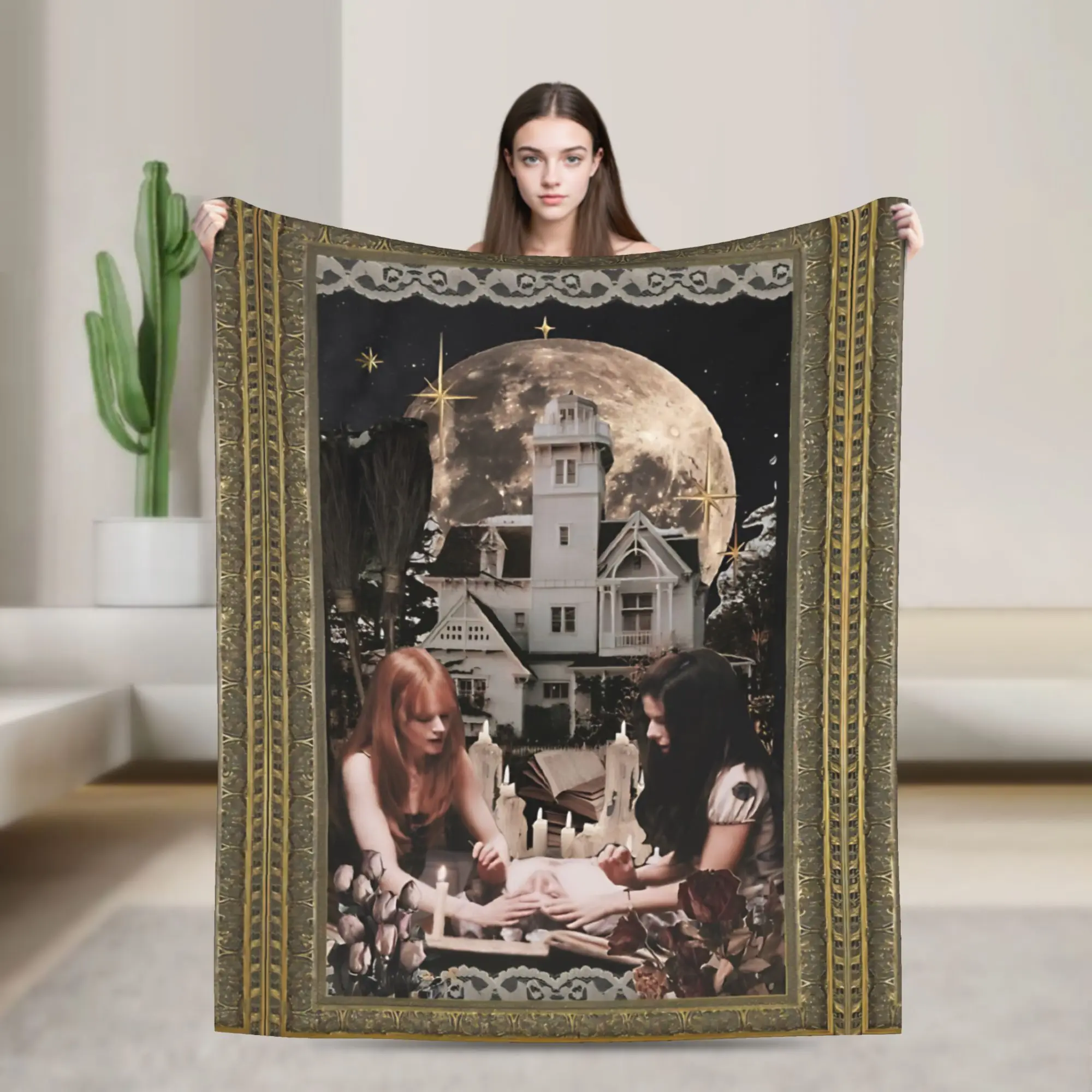 Practical Magic Collage  Witchy Women Blankets  Flannel Funny Soft Throw Blankets for Bedding Lounge All Season