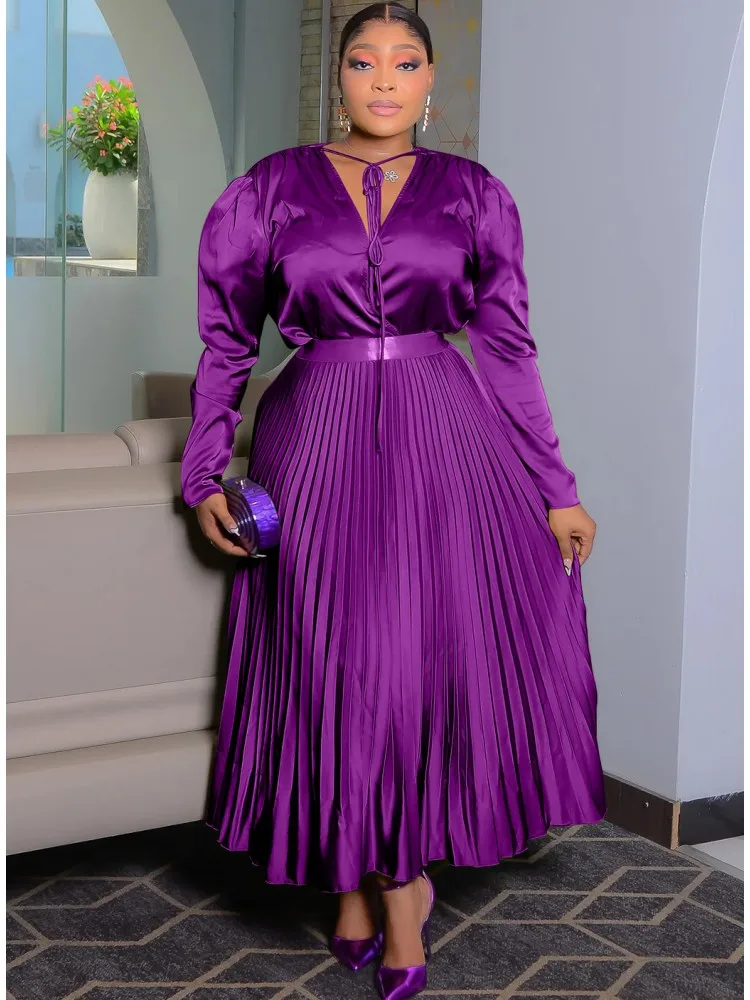 

XL-5XL Plus Size Clothes Dresses Women 2 Piece Sets Robes Autumn Loose Street Casual 3XL Big Size Office Lady Dress Oversized