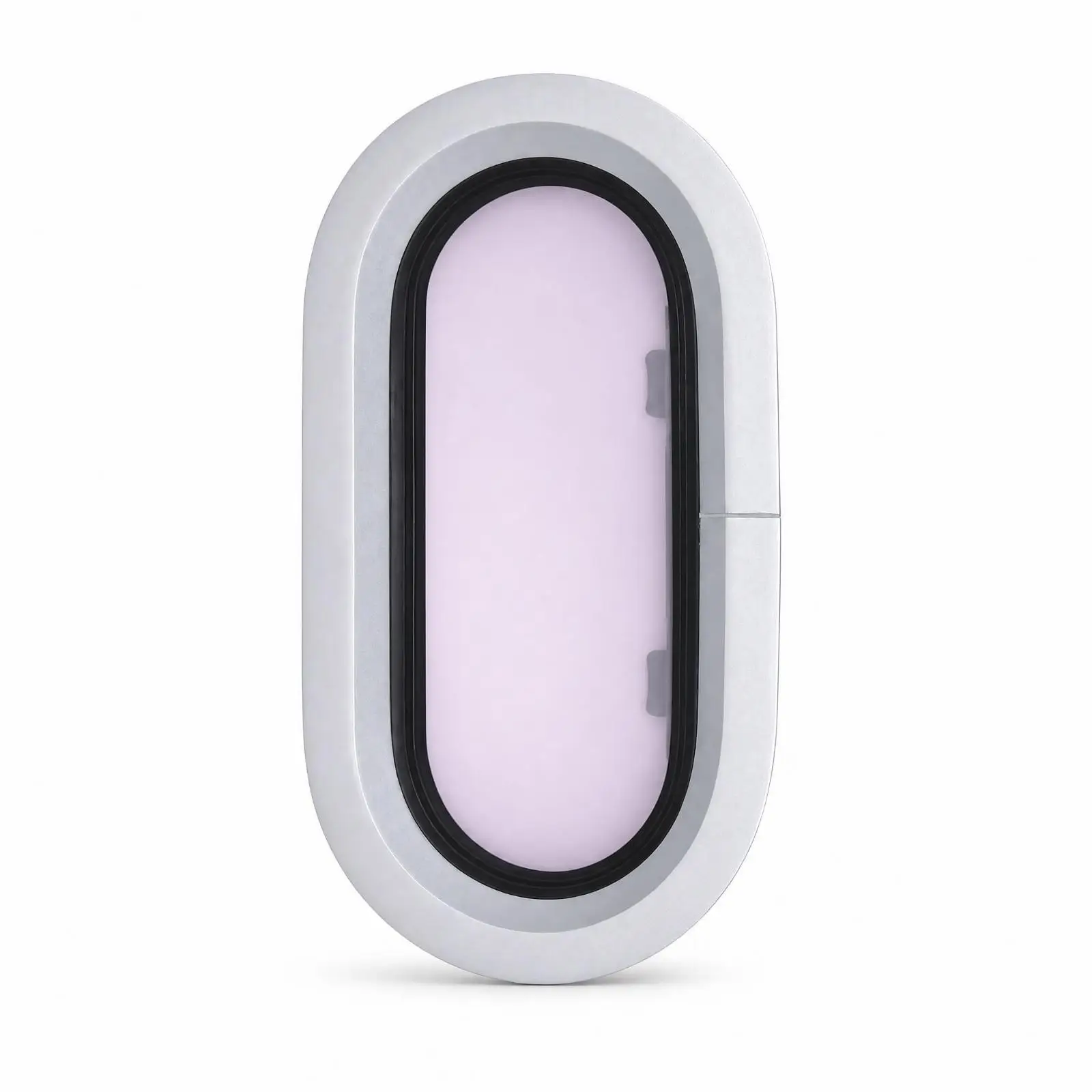 Oval Boat Porthole Black Gasket Oval Porthole Window Smooth Smooth Silver for RV