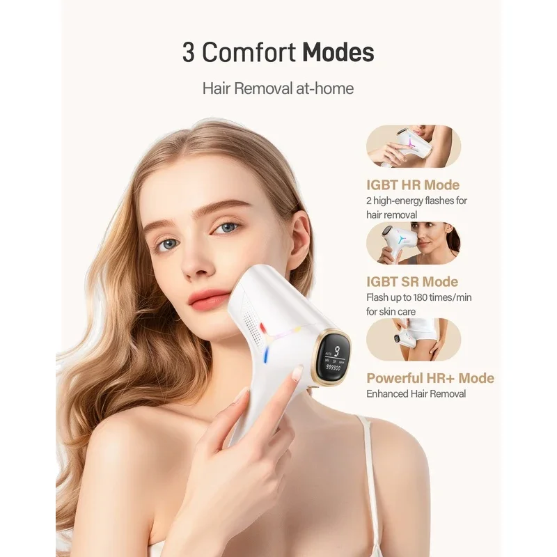 Epilator NEW Flashes Hair Removal for Women and Men IPL Hair Removal Body Bikini and Facial Areas Painless Permanent HairRemoval