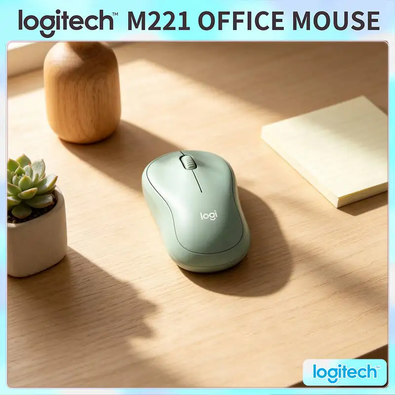

Logitech M221 Ergonomic Silent Mouse - 18-Month Extended Battery 10m Wireless Range Smooth Glide Fit for Windows Mac Linux OS
