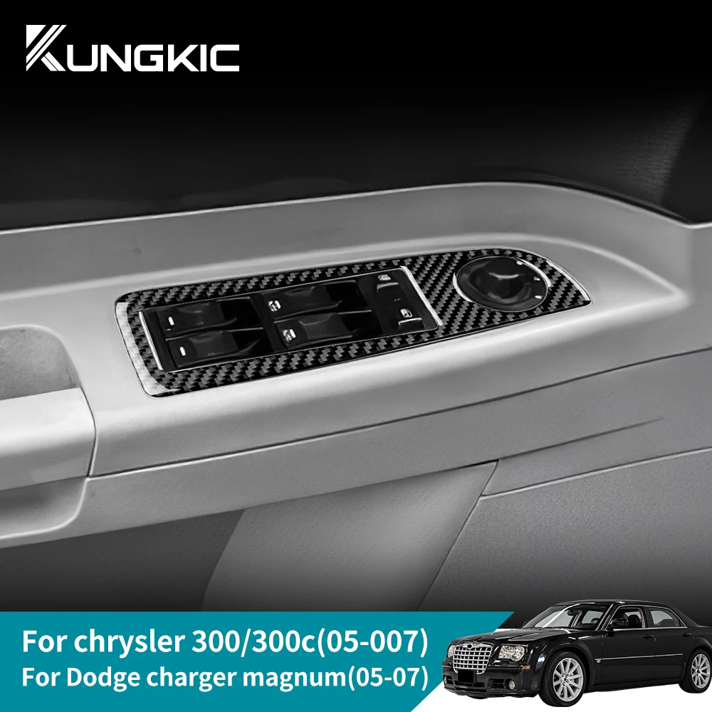 

Car Window Panel Real Soft Carbon Fiber Sticker for Chrysler 300 300C Dodge Charger Magnum 2005 2006 2007 Interior Accessories