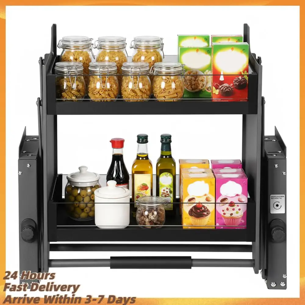 

Выдвижной шкаф для тяжелых нагрузок с пневматической амортизационной системой, выдвижная полка из алюминиевого сплава, нескользящая ручка для кладовых и гардеробных