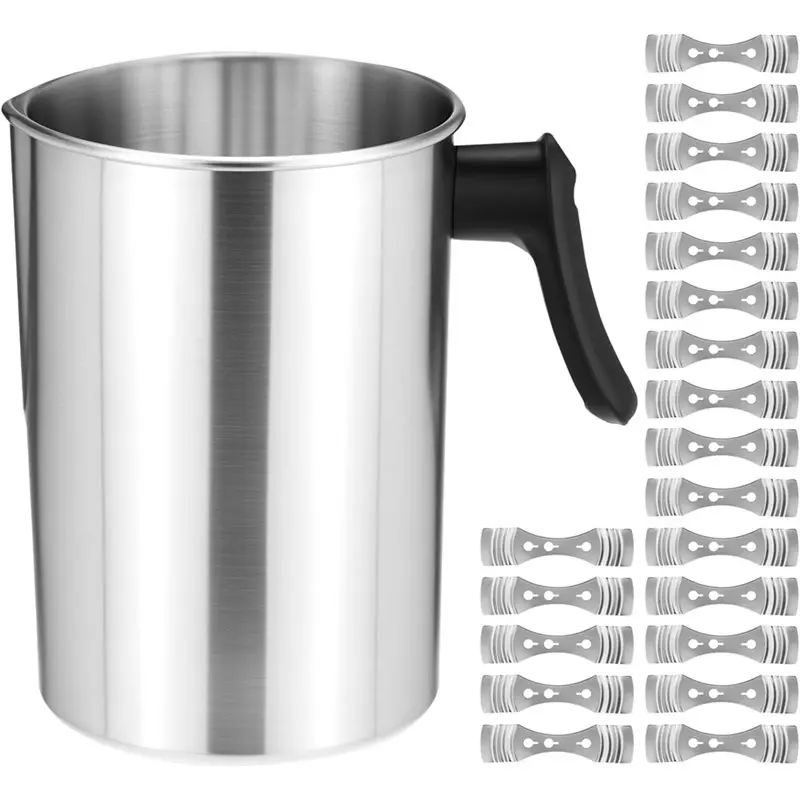 

Premium-For Candle Making Accessories-For-For Candle-Making-Wax-Melting Pot 4-Pound Capacity Aluminum With 20 Metal Wick Holders