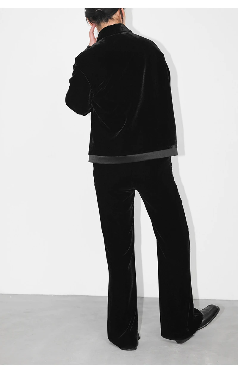 Hoogwaardig damesjack van natuurlijk zijdefluweel, origineel ontwerp, jas met lange mouwen en korte mouwen, elegante casual dameskleding