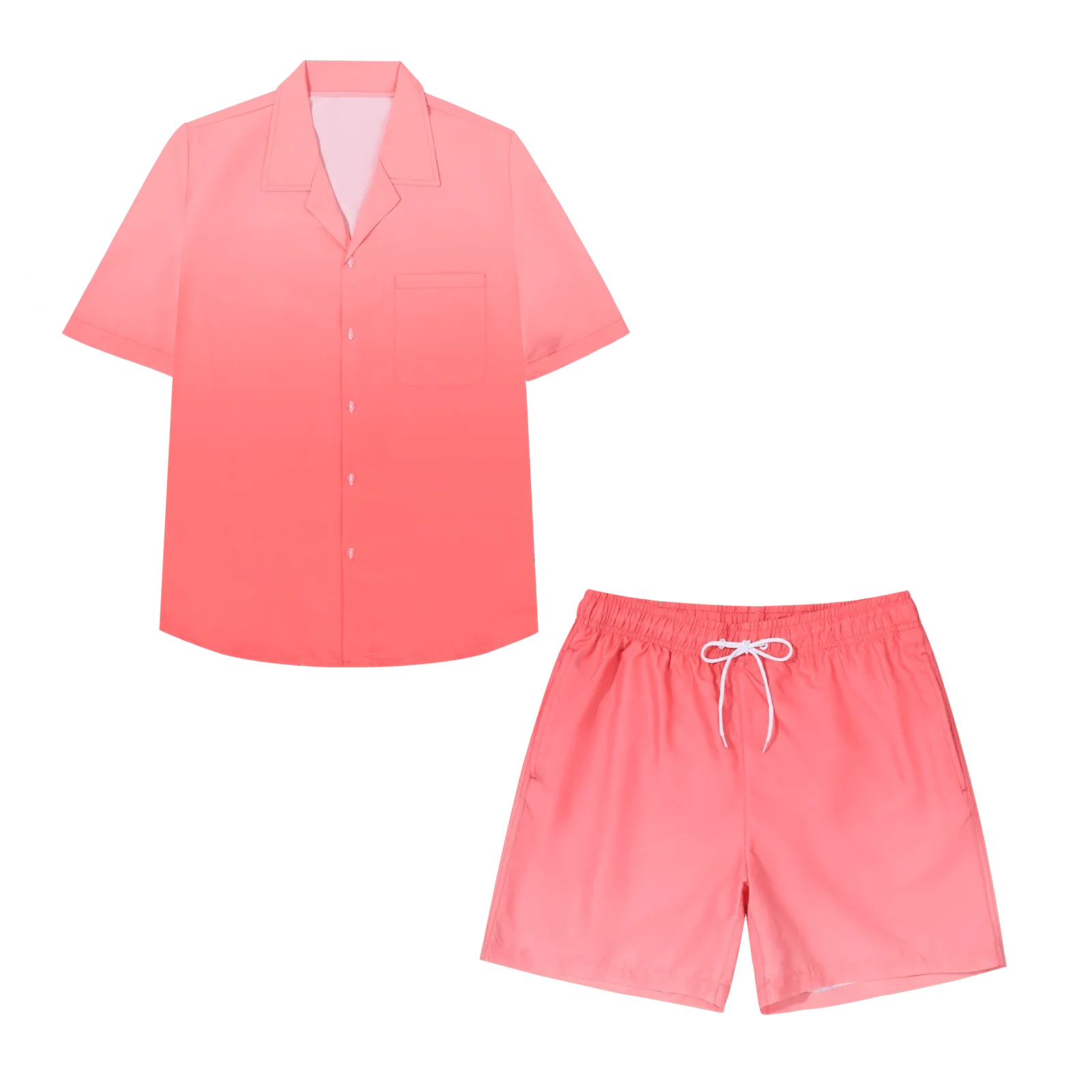 2pcs Men's Casual Summer Outfits, Color Block Short Sleeve T-Shirt & Drawstring Shorts Set, Beach Sports Exercise  Short Clothin