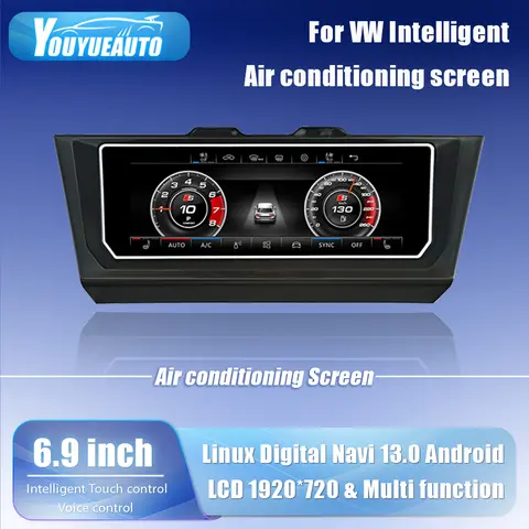 LCD Climate Air Conditioning Panel For Volkswagen Tiguan Magotan B8 Bora Lavida Passat Sagitar Golf7 MK7 2019-2022 Seat Heating