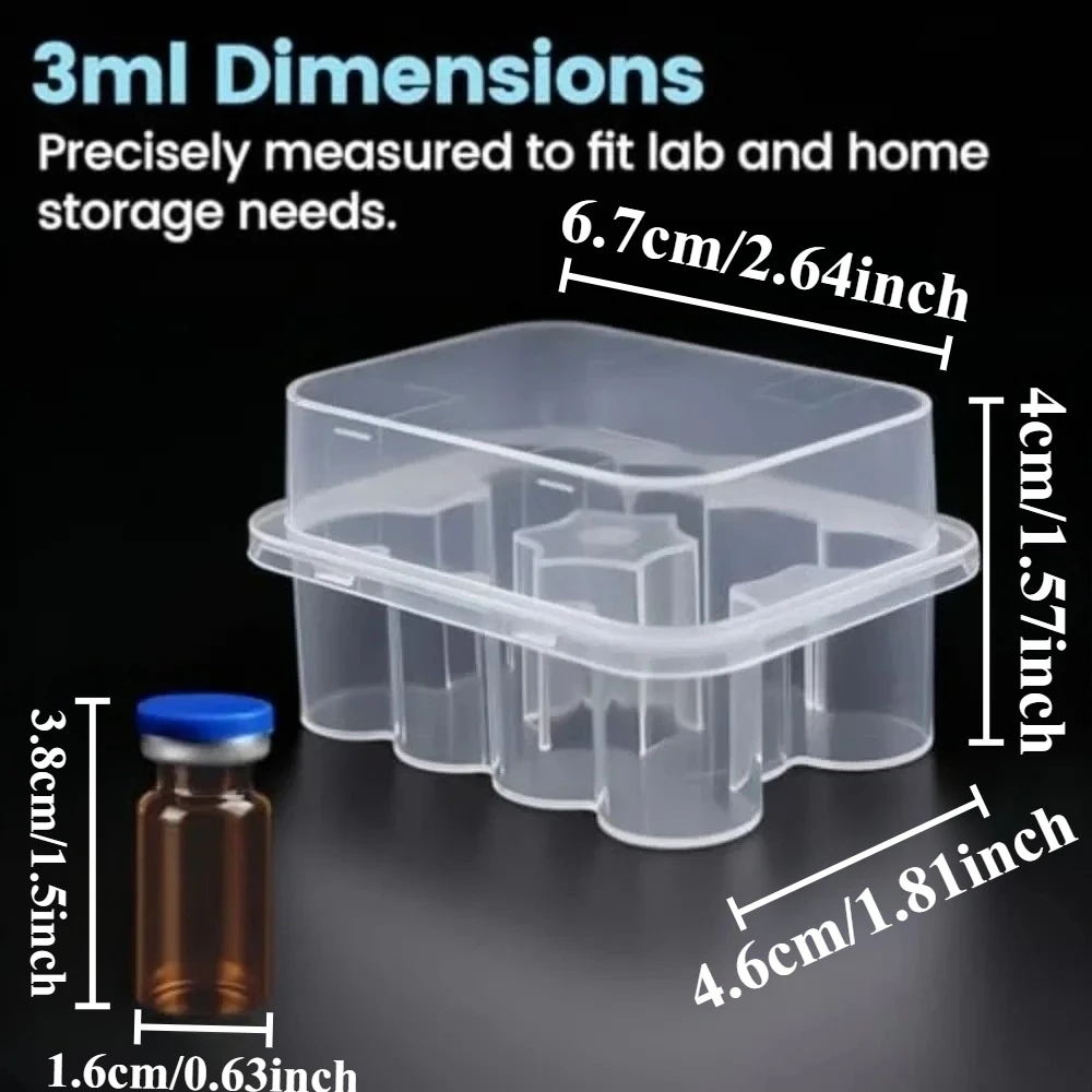1PC 8-Slot Stackable Microtube Storage Freezer Tube Box Organizer Xilin Bottle Box, Freeze Dried Facial Mask Storage Box