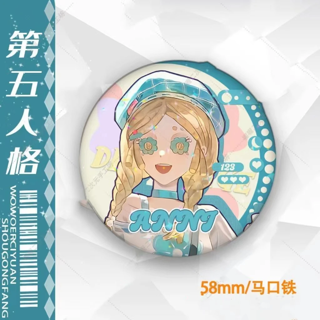 

Anime Identity Ⅴ Anne Lester Cosplay Brooch Tinplate 58MM Badge Cartoon Ornament Schoolbag Pendant Decorative Xmas Birthday Gift