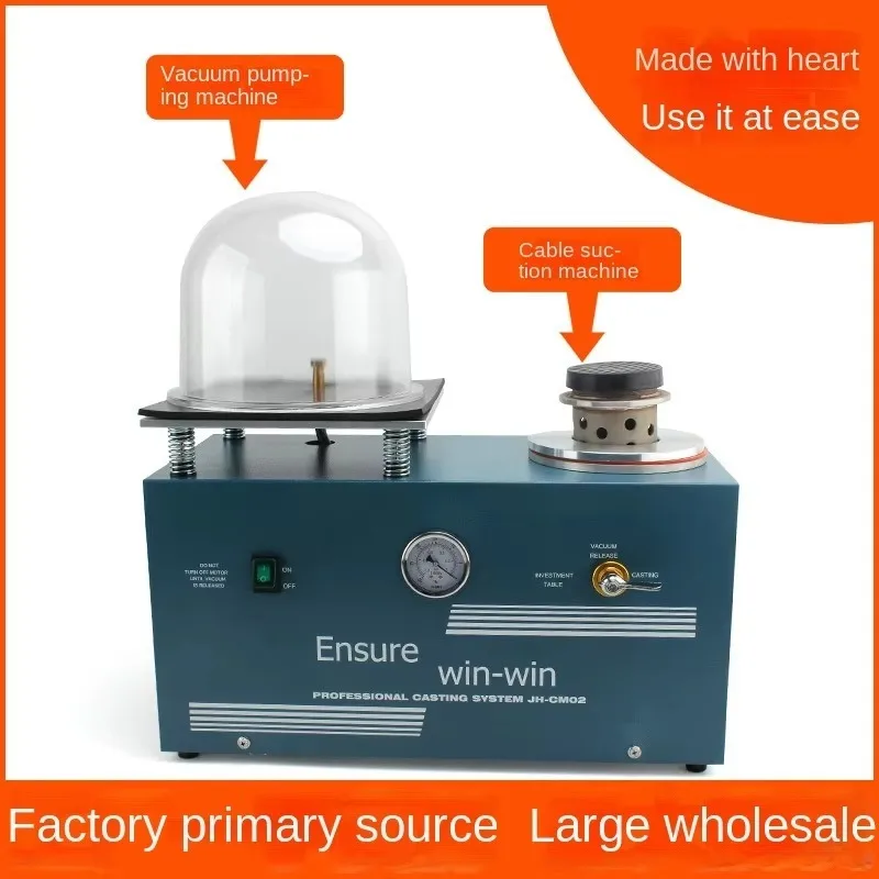 4L Large Conjoined Vacuum Casting Machine for Jewelry Cable Suction Equipment with Pump