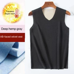 1pcs Men No Trace Thermal Underwear Sleeveless Vest Autumn WinterThermo Lingerie Man Warm Top Thickening Thermo Vest Undershirt