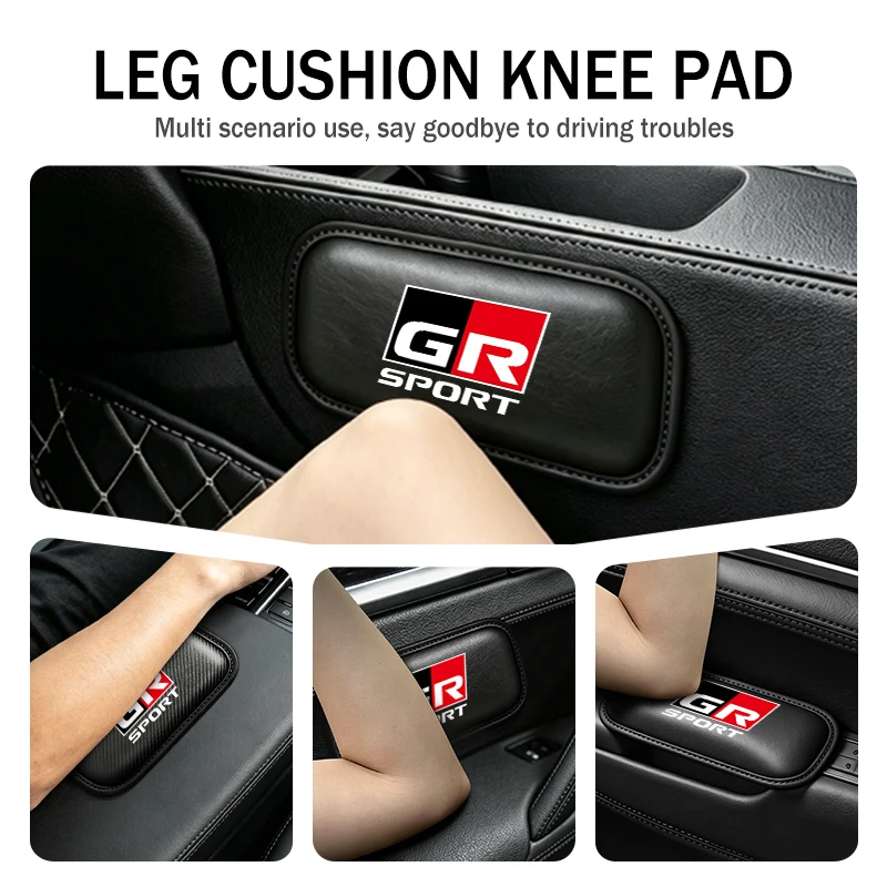 Picture 6: Car Knee Cushion Elbow Support Pad Auto Door Leg Rest Protector For Toyota GRsport Yaris Corolla Rav4 CHR Auris Cruiser