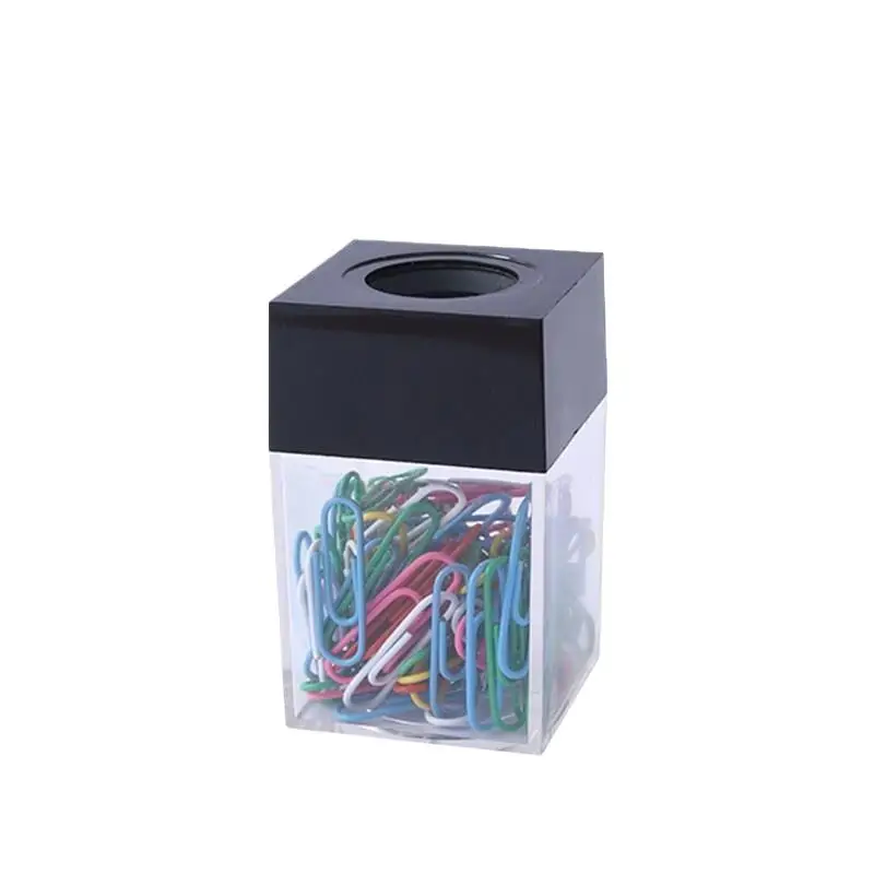 18pcs Paperclips Macaron Color Ins Paper Clip Storage Box Protable Stationery High Capacity Storage Box Office Binding Supplies