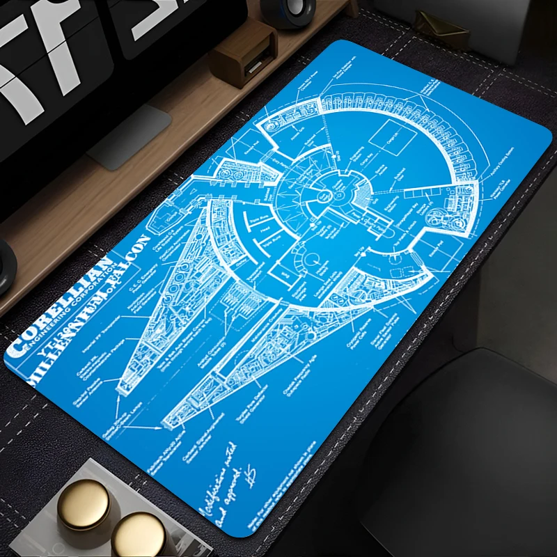 Anime Mouse Pad Gamer Keyboard Pad S-star W-wars S-spacecraft Desk Mouse Mat Carpet Rubber Tapis Souris Gaming Notbook Mousepad