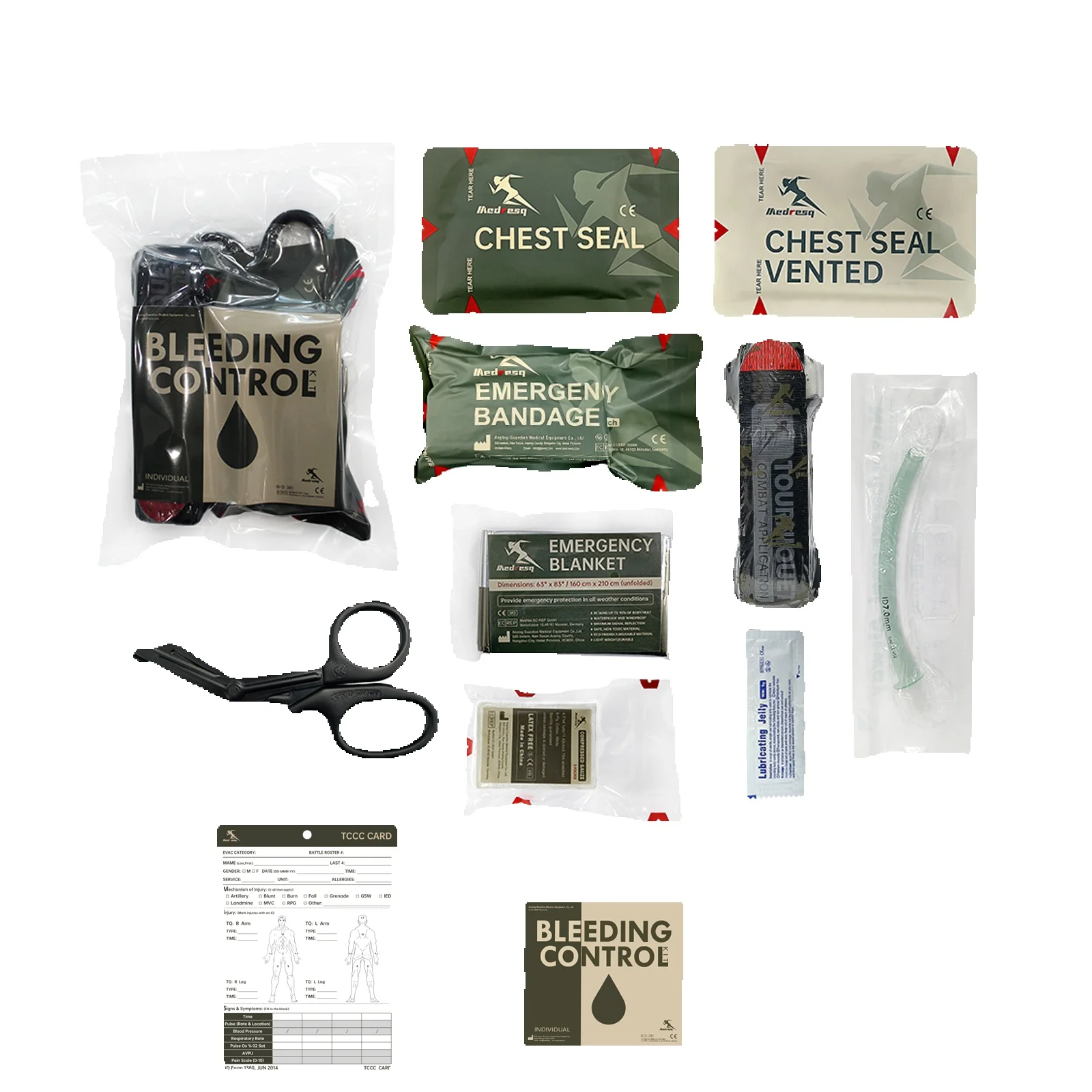 

Medresq IFAK First Aid Kit – Emergency Bleeding Control & Survival Gear for Car, Family Travel, Outdoor Adventures, and Hiking