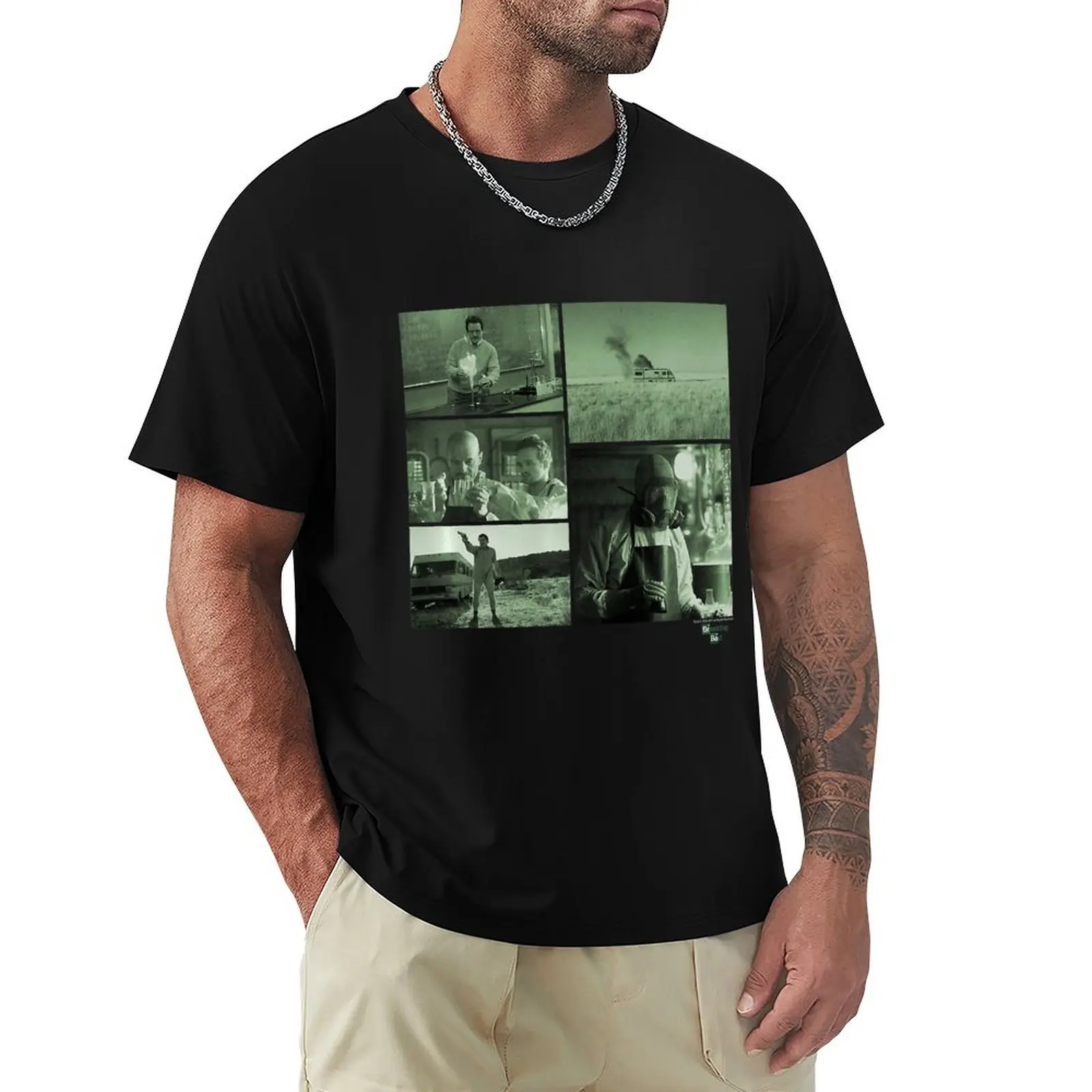 

Breaking Bad Green Hue Scene Grid T-Shirt custom t-shirts for a boy tshirts for men