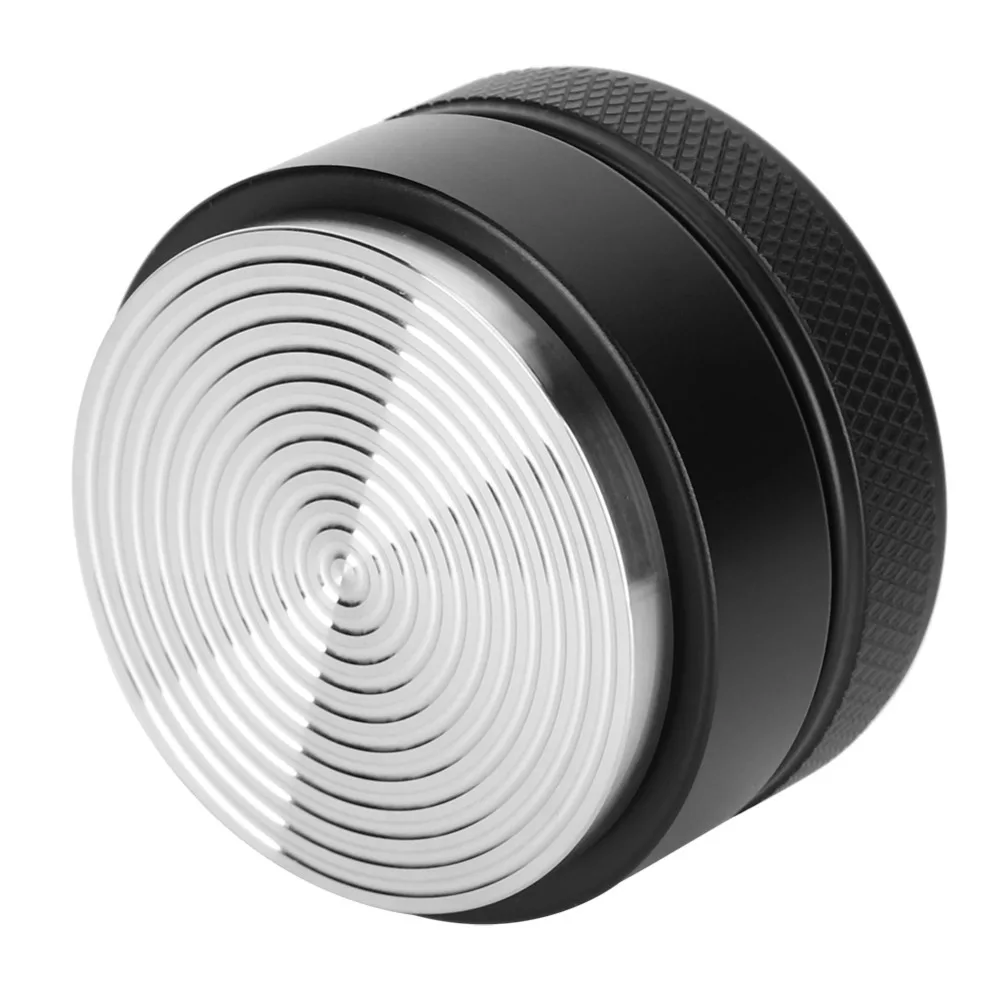 Height Adjustable Coffee Distributor Non-Slip Thread Base Stainless Steel Coffee Leveler Tool Black Thread Base 51mm