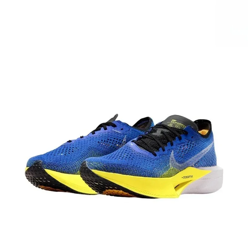 

Nike ZoomX Vaporfly NEXT% 3, сине-желтые марафонские кроссовки с углеродной пластиной и амортизацией от ударов, мужские и женские уличные кроссовки