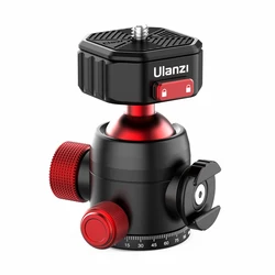 Ulanzi U100 Quick Release Ballhead Tripod Heads DSLR Gimbal Slider Tripod Quick Switch Ballhead Extend Cold Shoe for LED Light