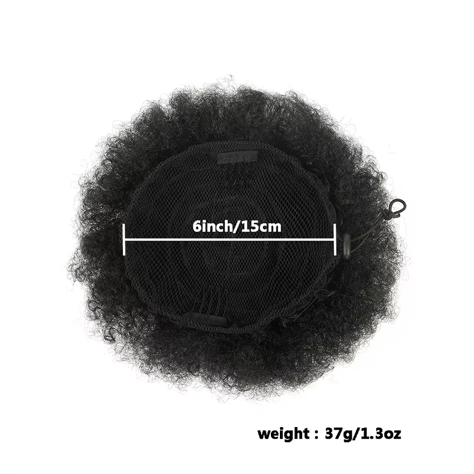 Afro Puff Kordelzug-Pferdeschw – Drawstring Afro Curly Puff Ponytail Bewertung und Preis