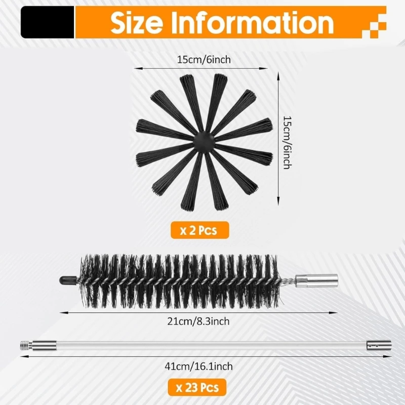

Высокоэффективный инструмент для чистки дымоходов с гибкими стержнями, легко очищает различные вентиляционные отверстия и дымоходы, незаменимое средство для чистки J0MC