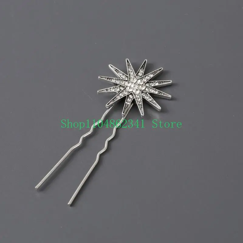 

5asd Sweet Hot Girls Hair Clip Metallic Star U Hairpin Spring Hair Clip for Wedding Ceremony Hairpins for Teenagers