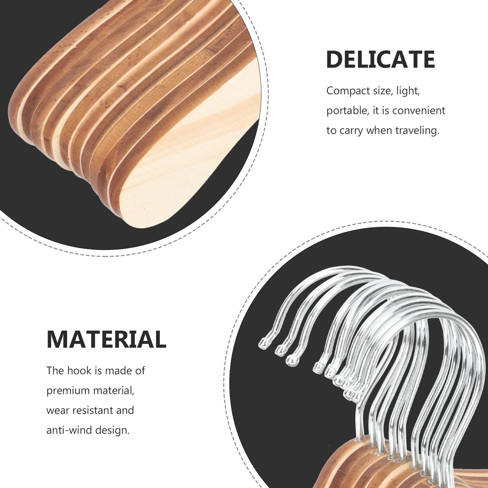 

10pcs Wooden Pet Hangers 8 66 Inch Large Size Dog Cat Clothes Hanger Portable Household Balcony Yard Use