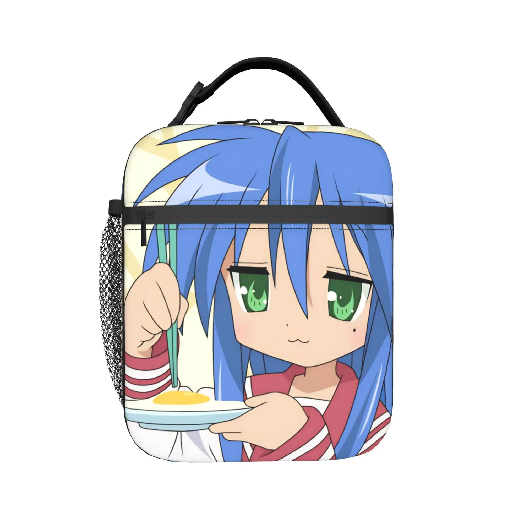 Lucky Star Izumi Konata Insulated Lunch Bags Thermal Bag Reusable,Meal Container  Portable Tote Lunch Box Bento Pouch Travel