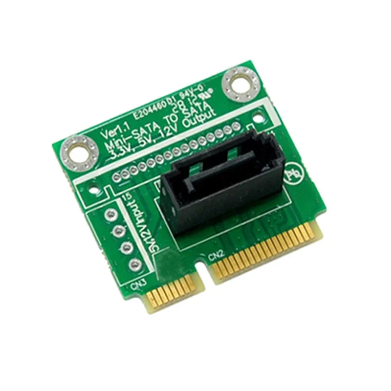 Adapter mSATA to SATA Metal Extension Bracket Half-size Converter Card Mini SATA to 7Pin SATA for 2.5