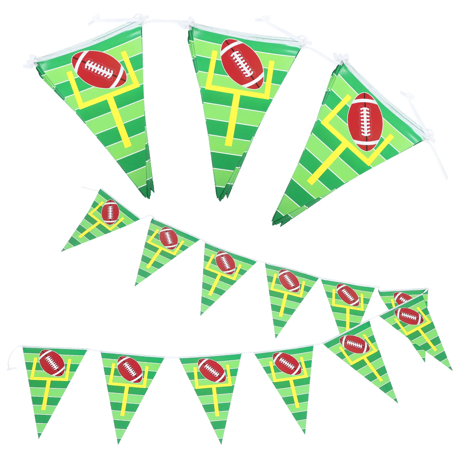 

4 set Football Pennant Banner Party Game Day Burlap Banner Decorations Sports Bunting Birthday Paper Flags Hanging
