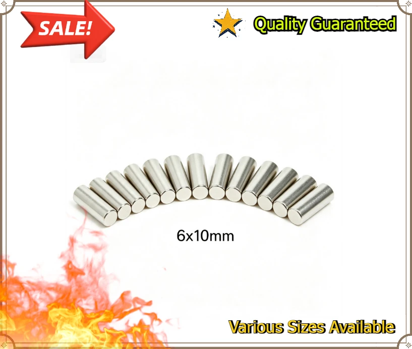 6x10mm N35 Neodymium Magnet Disc Strong Permanent NdFeB Round Small Rare Earth Magnets for DIY Crafts