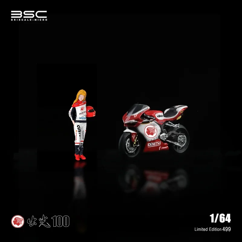 

Набор фигурок мотоцикла BSC 1:64 Idemitsu 100, набор фигурок