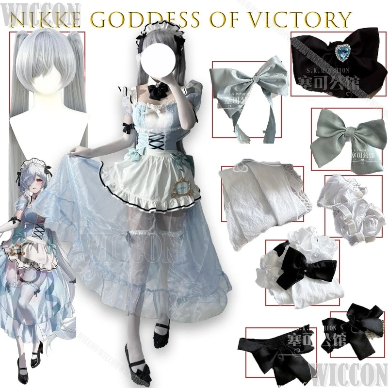 

NIKKE Goddess of Victory Cinderella Maid Cosplay Costume Cafe Collaboration Outfit Anime Game Character Halloween Party Dress