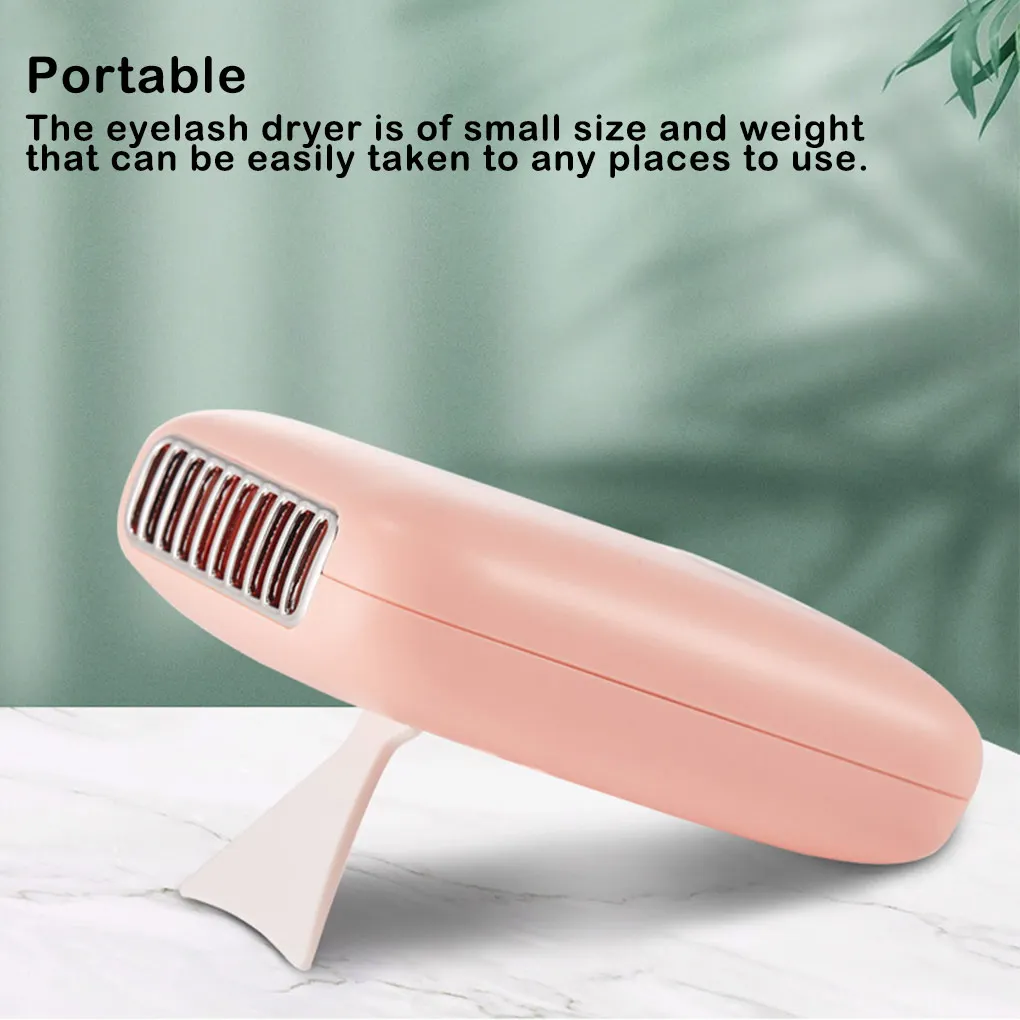 ABS Women Eyelash Extension Dryer Portable Rechargeable USB Charging Battery Powered Cute Home Salon Eye Lash Fan Makeup Tool