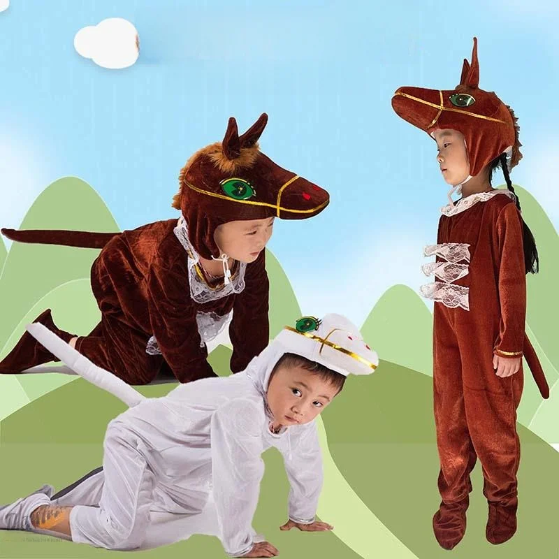 

Children's Animal Costume Crossing the River Performance Props Dance Clothes Brown Performance Outfit for Toddler...