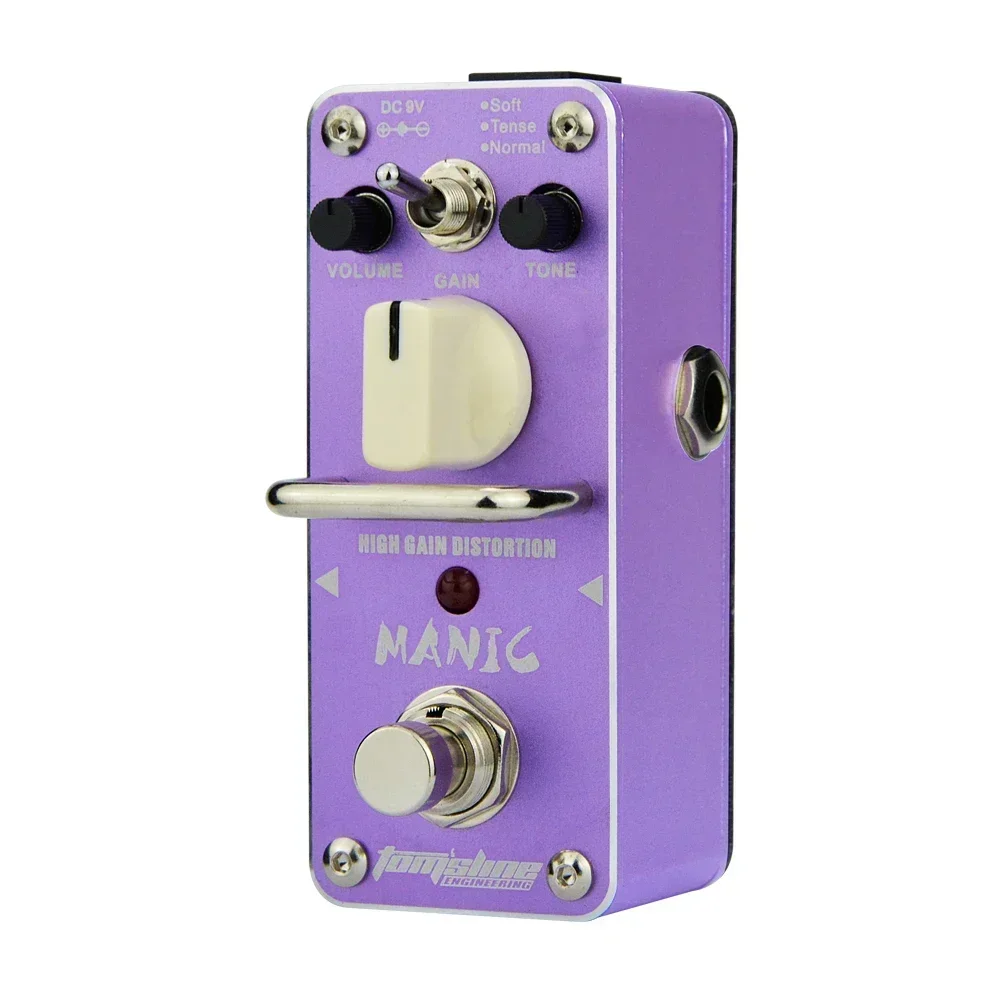 アロマ AMC-3 マニックエレクトリックギターラエフェクトペダルハイゲインディストーションエフェクトミニアナログトゥルーバイパスペダルギターアクセサリー