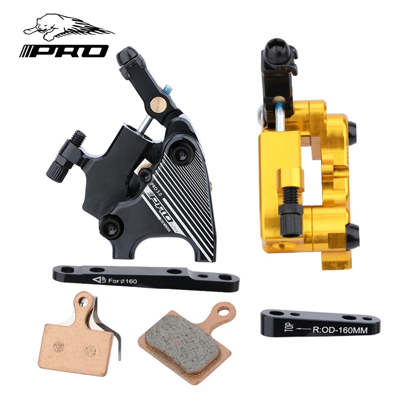 

IIIPRO Road Bike Hydraulic Disc Dual Piston Brake Caliper Aluminum Alloy Flat-mounted Bicycle Line Pull Brakes Accessories