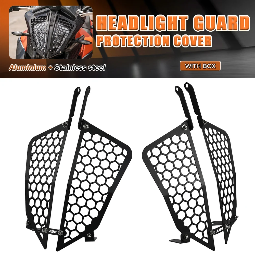 

For 390 Adventure Accessories 250 Adventure 2019 2020 2021 2022 2023 2024 Motorcycle Headlight Protector Grille Guard Cover