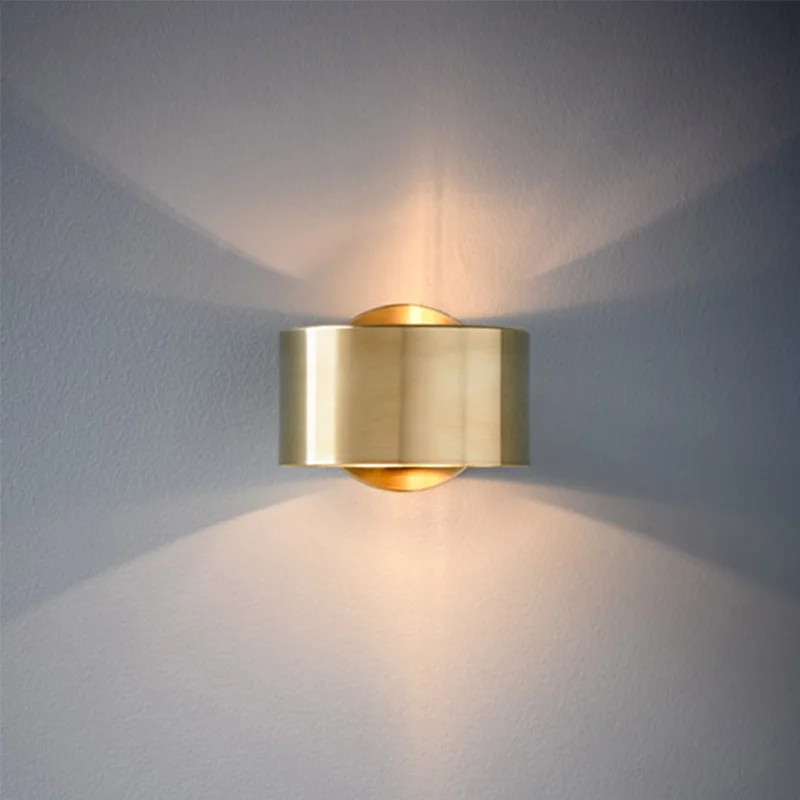 Simple living room bedroom bedside lamp restaurant hotel aisle clothing store designer gold wall lamp