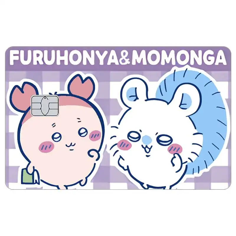 만화 카와이 치이카와스 신용카드 스킨 스티커 귀여운 무광 스티커 (비자, JCB, 마스터카드 및 기타 IC 카드 장식용)
