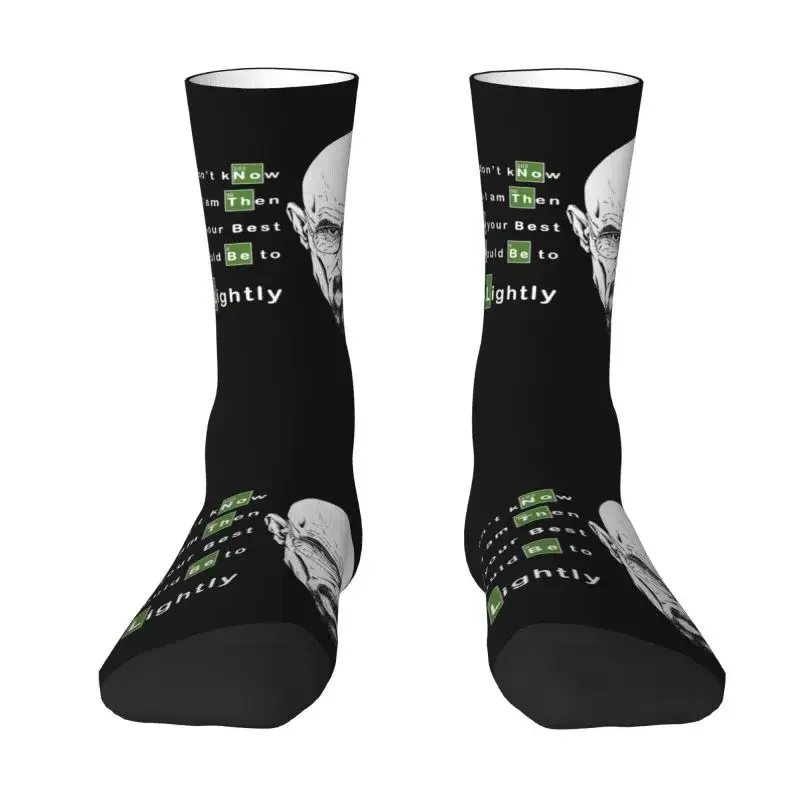 Funny Print Who I Am Tread Lightly Walter White Socks Stretchy Summer Autumn Winter Heisenberg Crew Socks