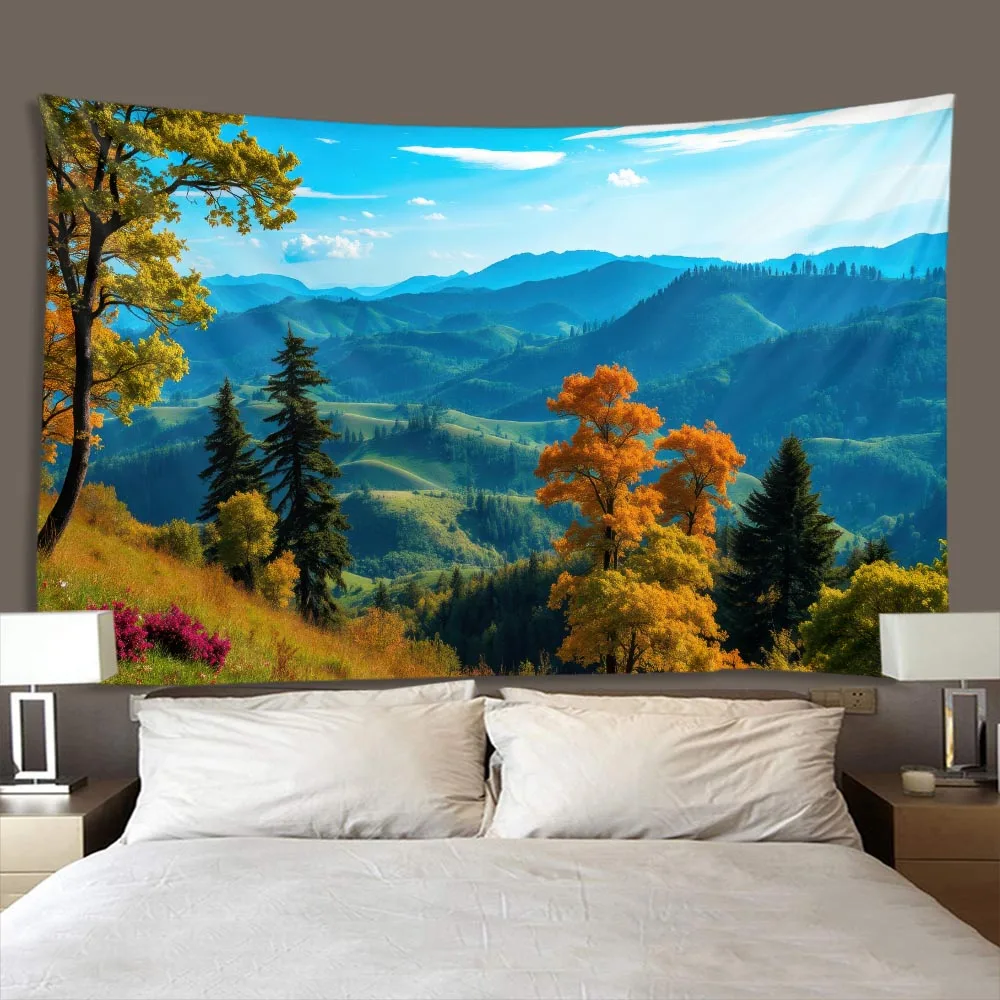 Bedroom, living room, dormitory, large tapestry, party background wall decoration, home natural scenery, multi size wall hanging