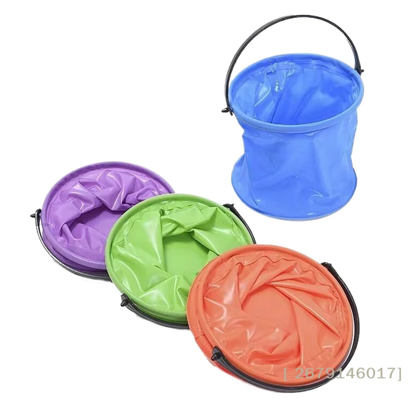 【YY26】Outdoor Sand Pool Play Tool Beach Sand Toy Play Bucket Toy Folding Collapsible Bucket Gardening Tool Kids Summer Favor - view 6