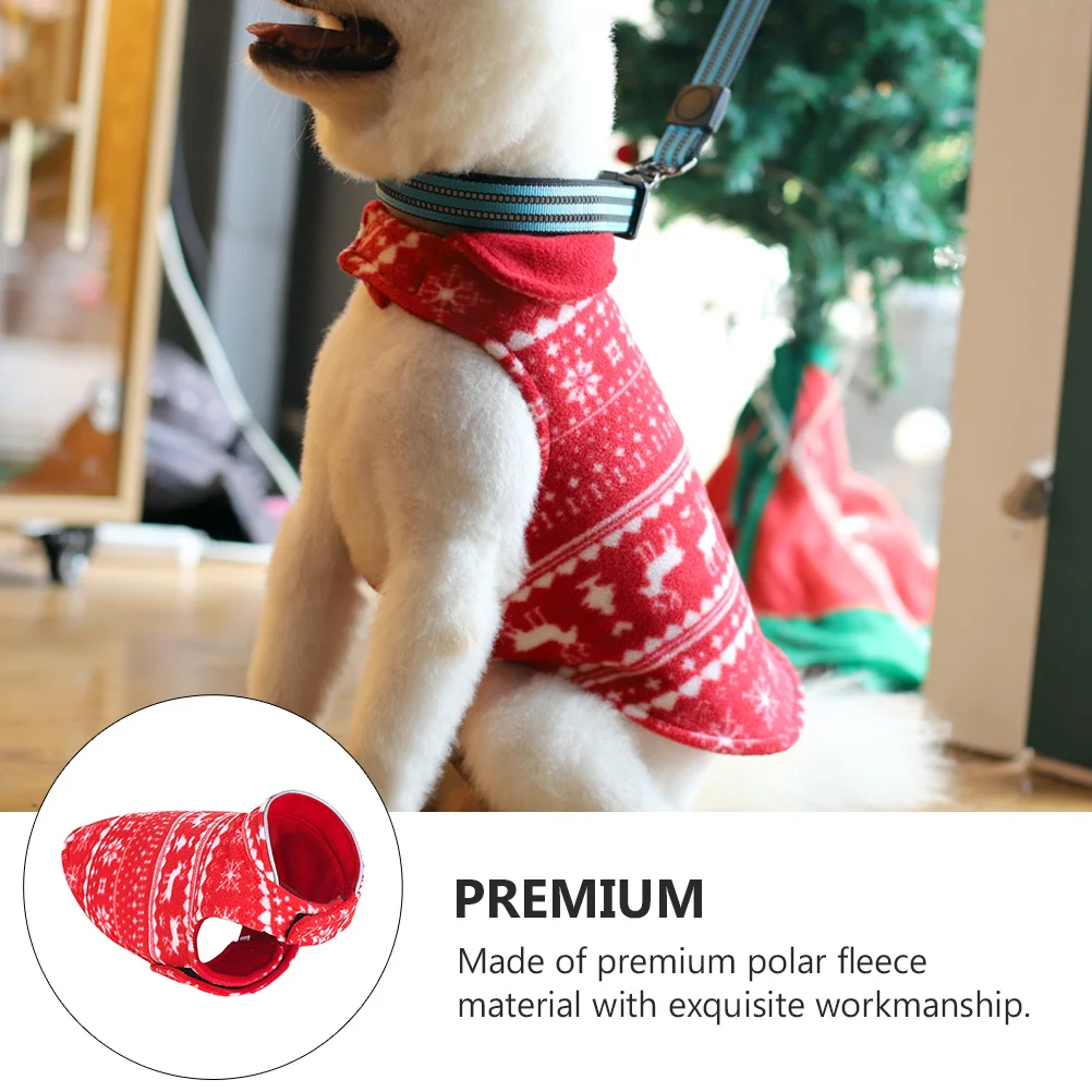 

Dog Christmas Costume Double- Exquisite Workmanship Easy to Put on Suitable for Small Dogs Chihuahuas Pomeranian