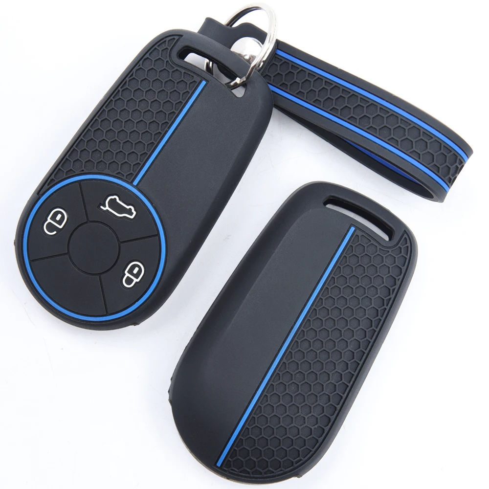 For Ora Funky Cat Genuine Car Key Cover Black Cat Victoria THENEXTORACAR White Cat Full Coverage Silicone Key Shell Clasp Key