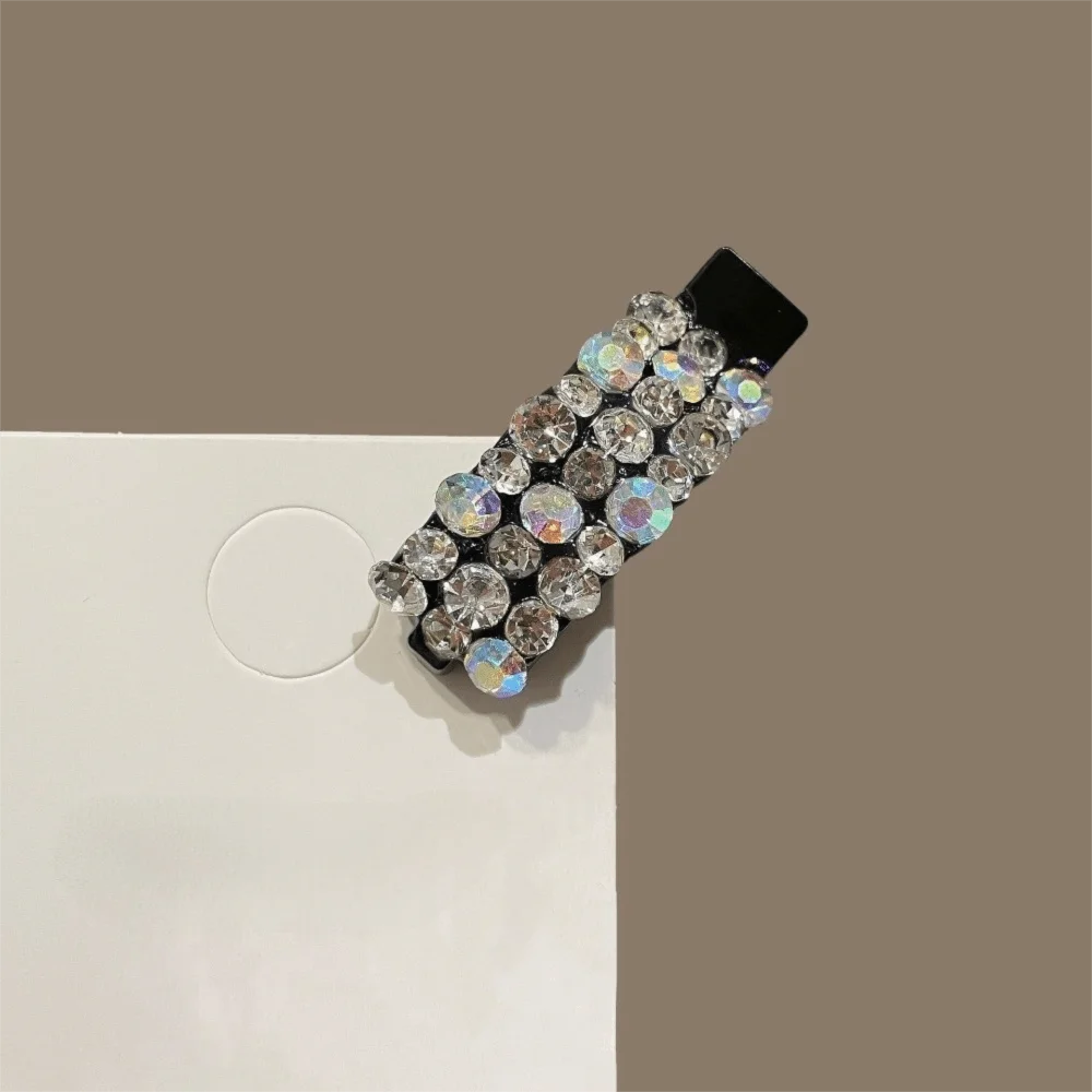 

1 шт., красочные заколки для волос со стразами, ацетатный материал, элегантный дизайн, заколка для волос в виде утконоса, сверкающий кристалл