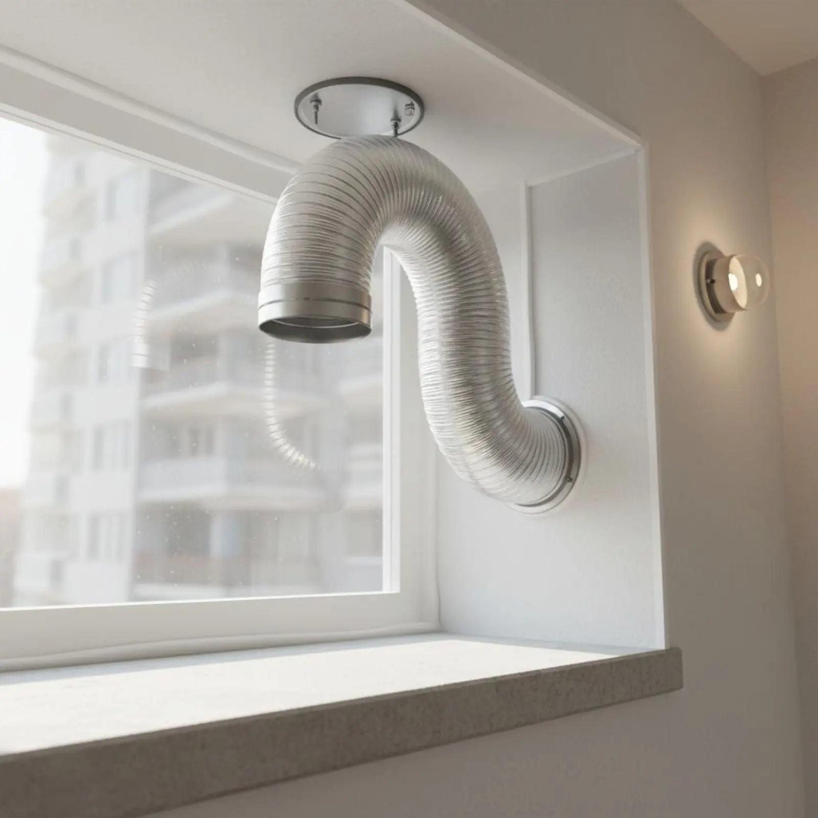 

Range Hood Duct Thickened Aluminum Exhaust Pipe Aluminum Flex Duct Flexible Home Ventilation Corrugated