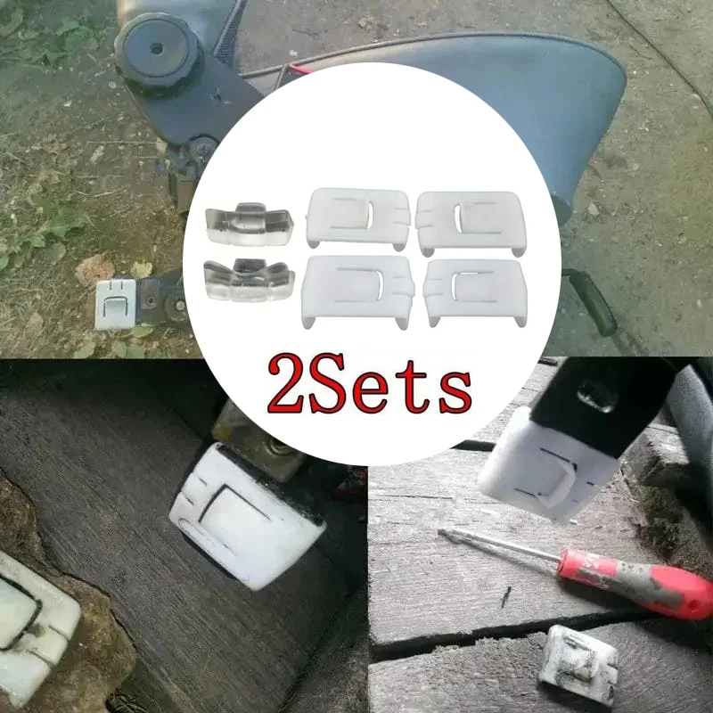 

2Set Car Front Row Track Runner Center Slider Guide For Volkswagen Golf Jetta MK1 MK2 MK2 MK3 435881203A 171881213B Plastic Clip