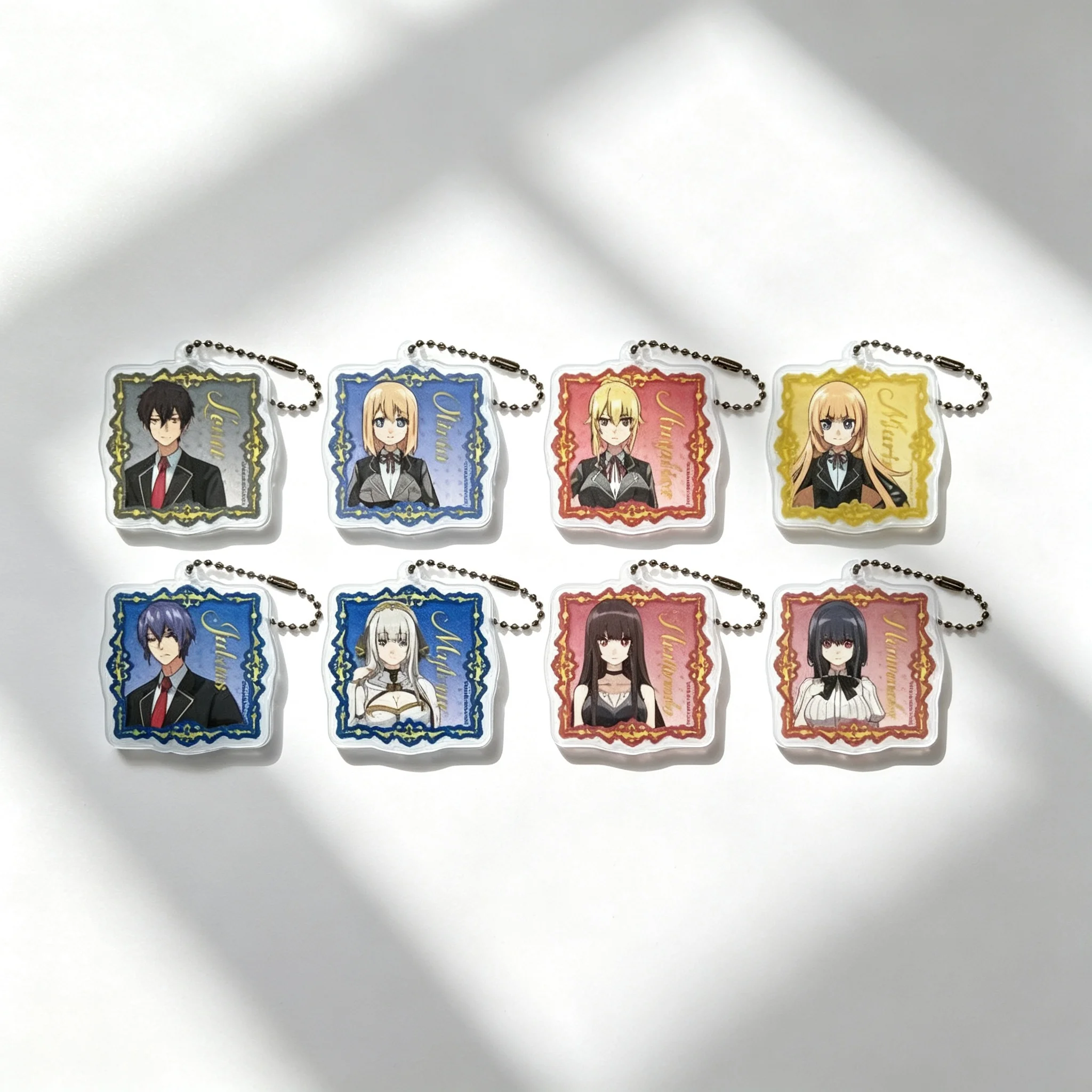 Anime Trapped in a Dating Sim: The World of Otome Games Is Tough for Mobs Leon Fou Bartfort Acrylic Pendant Keychains Bag Charm